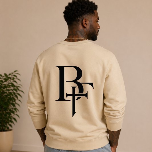 Unisex Psalms 23 Cream and Black Sweatshirt