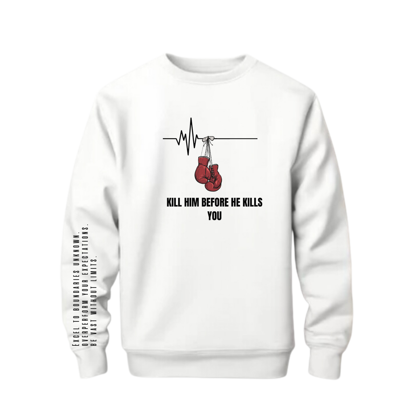 Motivational Heartbeat boxing gloves sweatshirt