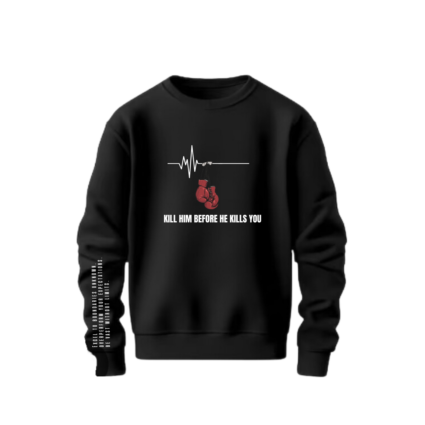 Motivational Heartbeat boxing gloves sweatshirt