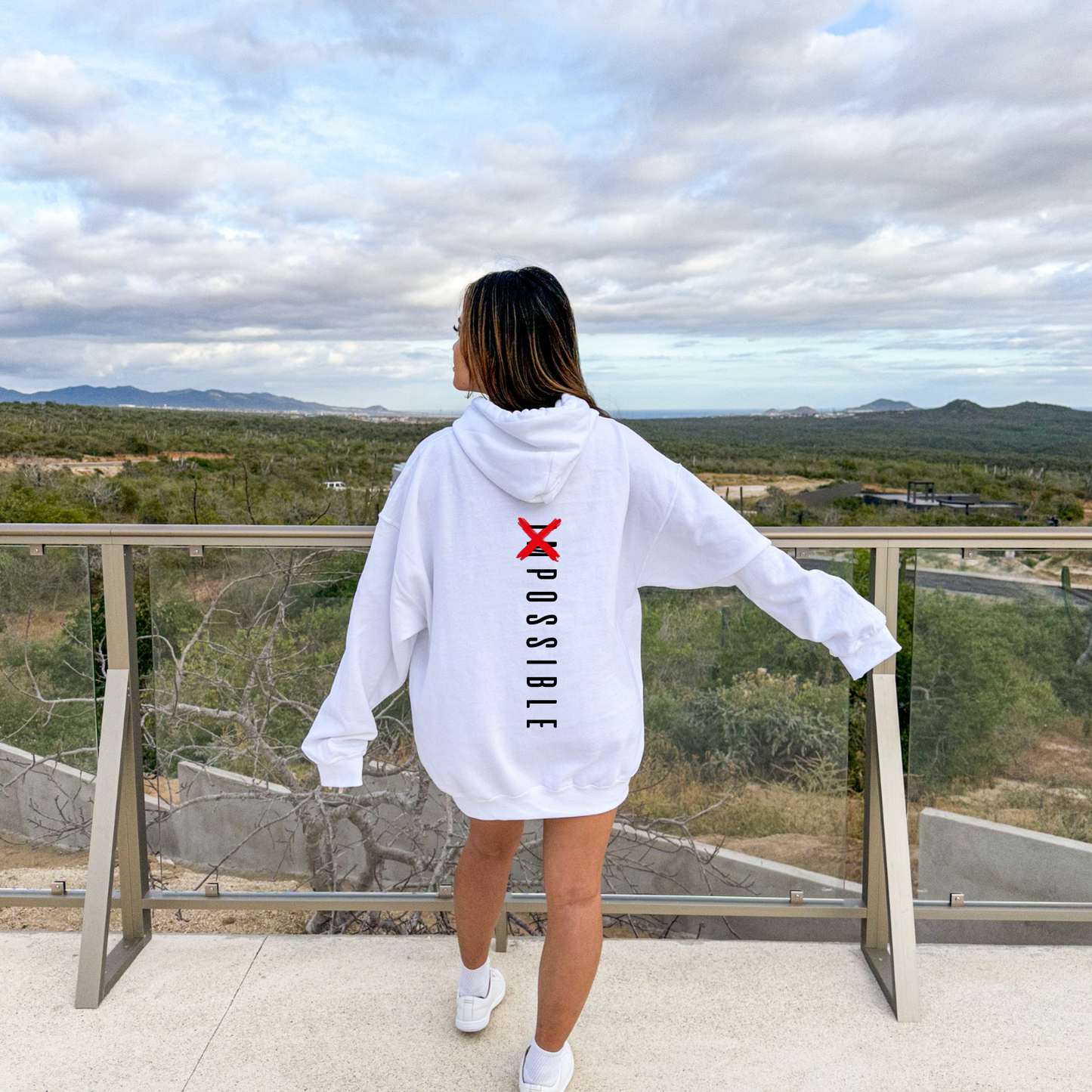 Women's "possible" Hoodie - White