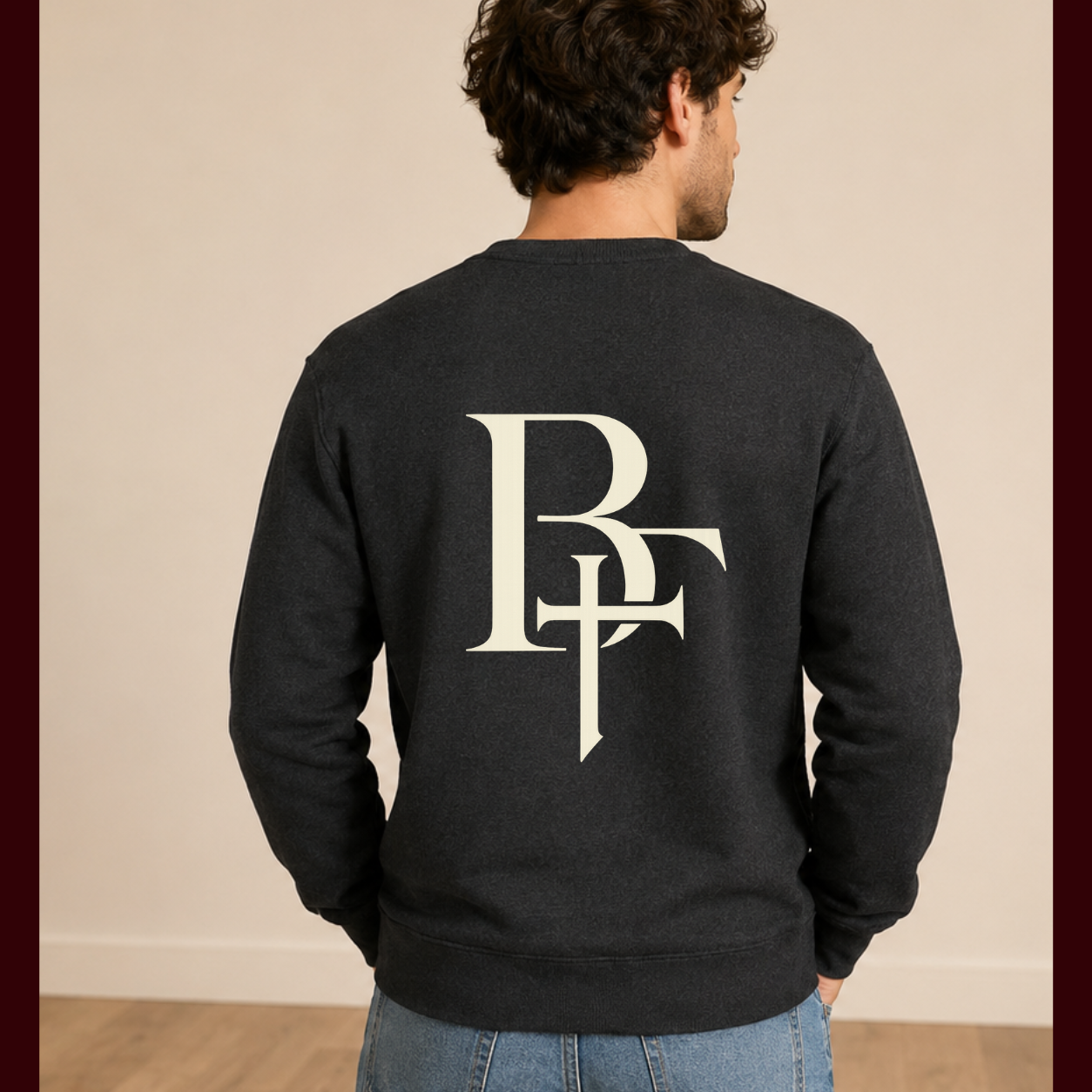 Unisex Psalms 23 Black and Cream Sweatshirt